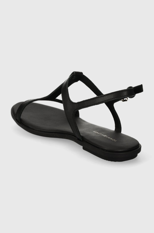 Взуття Шкіряні сандалі Tommy Hilfiger TH FLAT SANDAL FW0FW07930 чорний