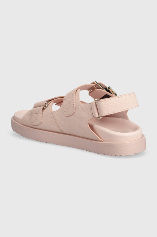 Obuwie Tommy Hilfiger sandały nubukowe TH HARDWARE NUBUCK SPORTY SANDAL FW0FW08038 różowy
