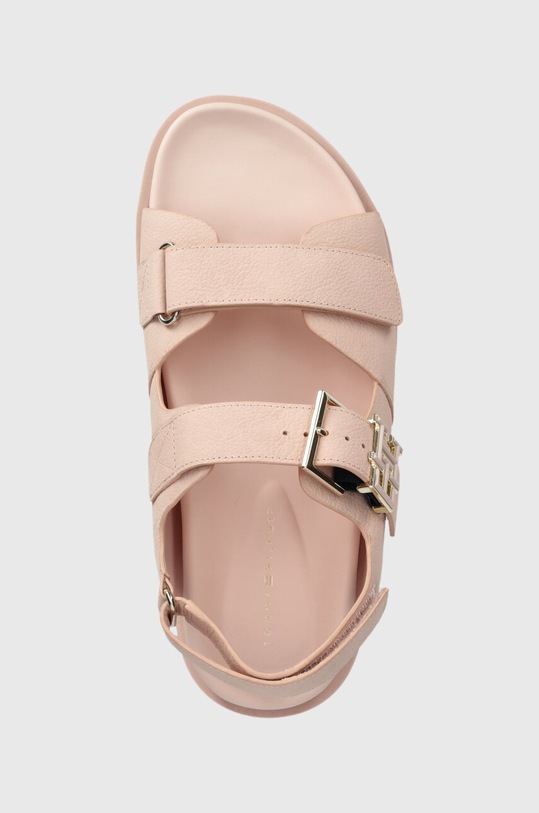 Tommy Hilfiger sandały nubukowe TH HARDWARE NUBUCK SPORTY SANDAL różowy FW0FW08038