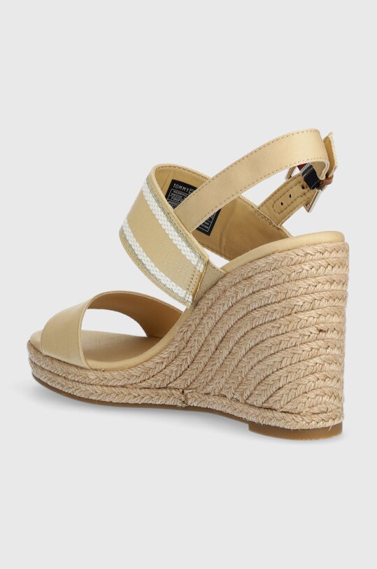 Взуття Сандалі Tommy Hilfiger WEBBING HIGH WEDGE SANDAL FW0FW08045 бежевий
