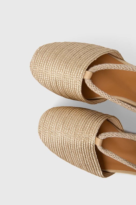 Εσπαντρίγιες Tommy Hilfiger CLOSED TOE GOLD FLATFORM χρυσαφί FW0FW08050