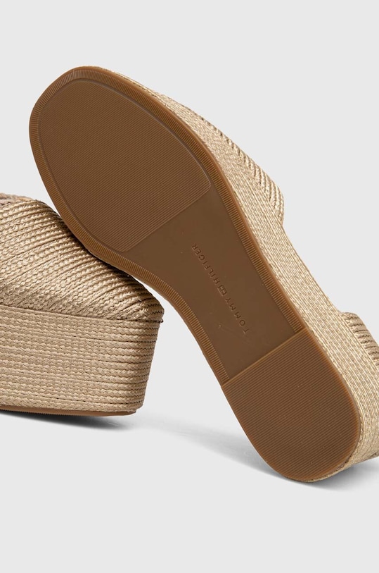 Εσπαντρίγιες Tommy Hilfiger CLOSED TOE GOLD FLATFORM FW0FW08050 χρυσαφί