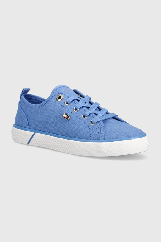 Tommy Hilfiger tenisówki VULC CANVAS SNEAKER płaska niebieski FW0FW08063