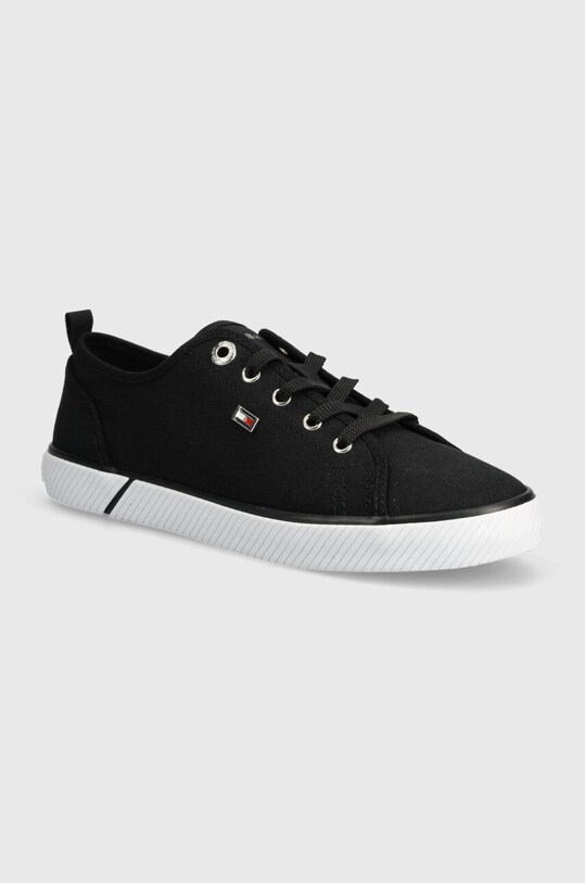 Кеди Tommy Hilfiger VULC CANVAS SNEAKER пласка чорний FW0FW08063