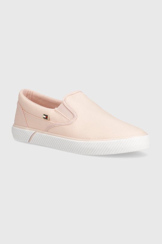 Tommy Hilfiger scarpe da ginnastica VULC CANVAS slip on rosa FW0FW08065