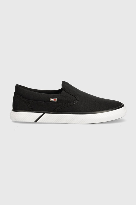 Ниски кецове Tommy Hilfiger VULC CANVAS FW0FW08065 черен SS24