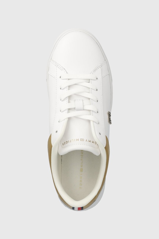 Кожаные кроссовки Tommy Hilfiger TH PLATFORM COURT SNEAKER GLD белый FW0FW08073