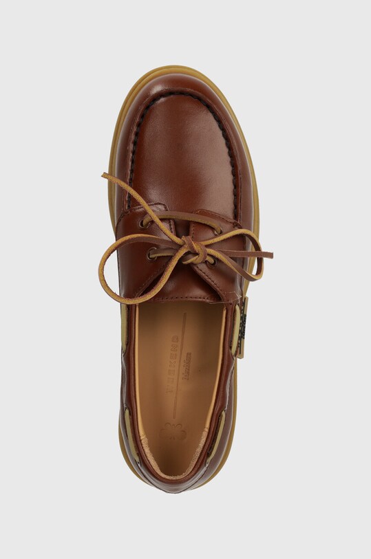 Weekend Max Mara mokasyny skórzane Perak brązowy 2415521034600.TOBACC