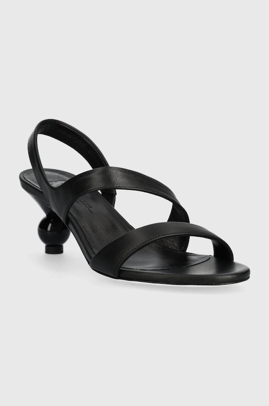 Weekend Max Mara sandały skórzane Zigano 2415521015600.BLACK czarny SS24