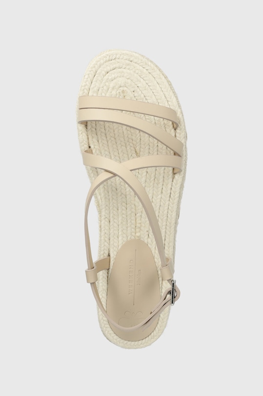 Weekend Max Mara sandały skórzane Pilard2 beżowy 2415521135670.IVORY