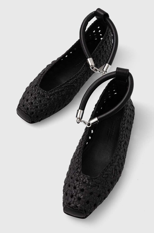 Obuwie Weekend Max Mara baleriny skórzane Assunta 2415521215600.BLACK czarny