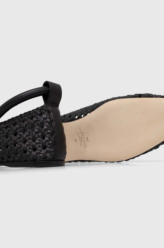 Weekend Max Mara baleriny skórzane Assunta 2415521215600.BLACK czarny