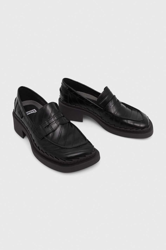 Camper mokasyny skórzane TWS platforma czarny K201320.011