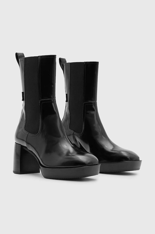 Kožené kotníkové boty AllSaints Lottie černá WF547Z