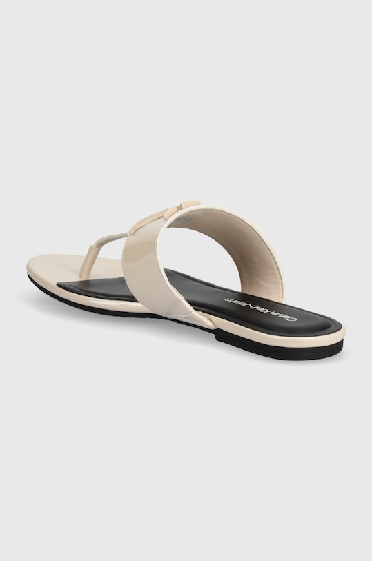 Obuwie Calvin Klein Jeans japonki FLAT SANDAL SLIDE TOEPOST MG MET YW0YW01342 beżowy