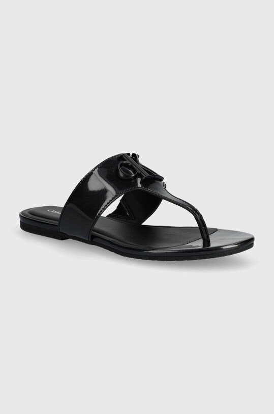 Japanke Calvin Klein Jeans FLAT SANDAL SLIDE TOEPOST MG MET ravna crna YW0YW01342
