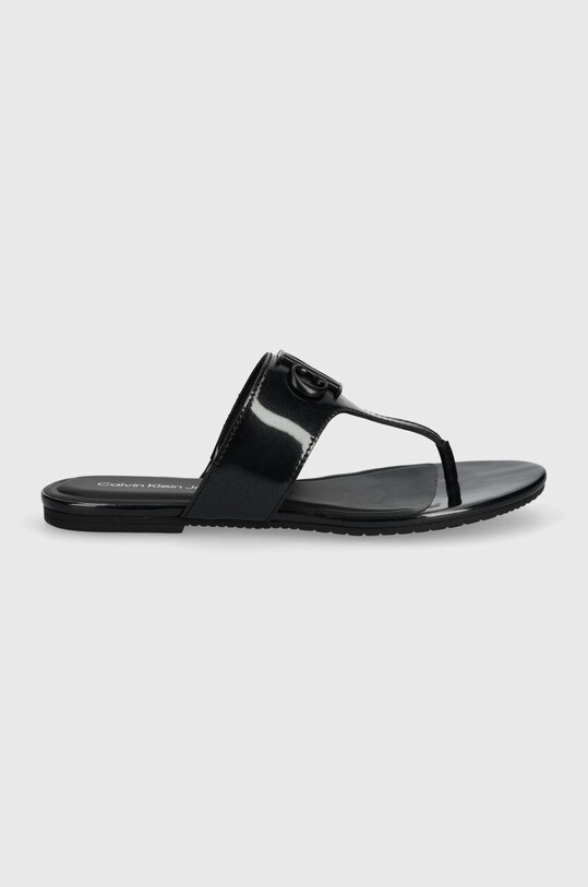 Calvin Klein Jeans japonki FLAT SANDAL SLIDE TOEPOST MG MET YW0YW01342 czarny SS24