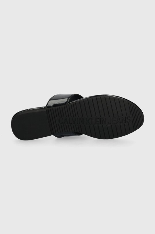 Calvin Klein Jeans japonki FLAT SANDAL SLIDE TOEPOST MG MET YW0YW01342 czarny