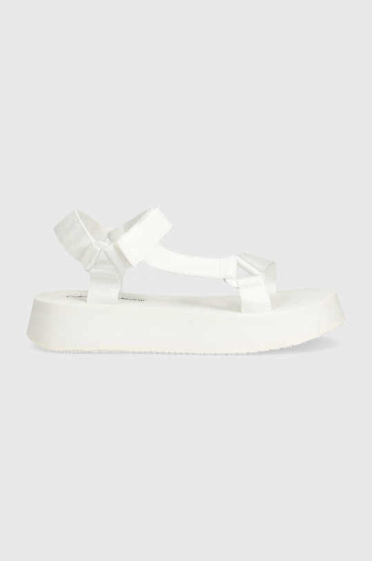 Sandále Calvin Klein Jeans SANDAL VELCRO WEBBING DC YW0YW01353 biela SS24