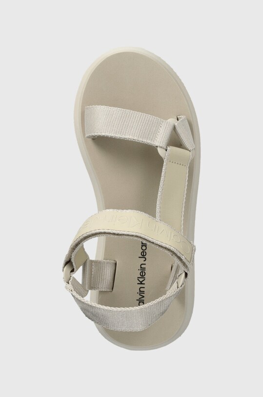 Calvin Klein Jeans sandały SANDAL VELCRO WEBBING DC beżowy YW0YW01353