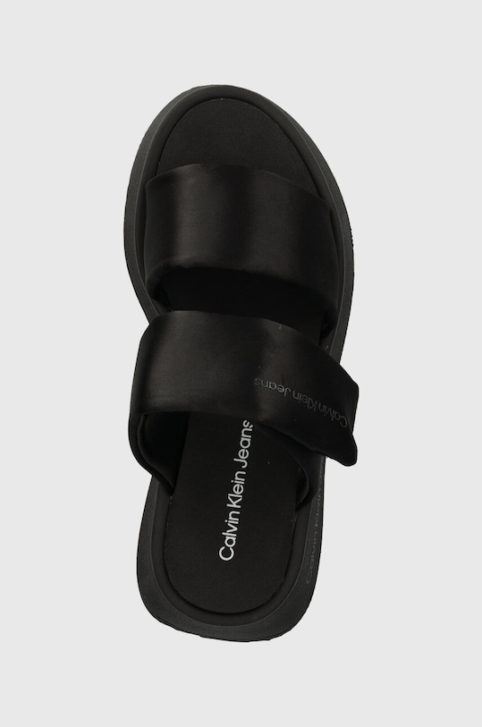 Pantofle Calvin Klein Jeans SLIDE DOUBLE STRAP SANDAL DC černá YW0YW01355