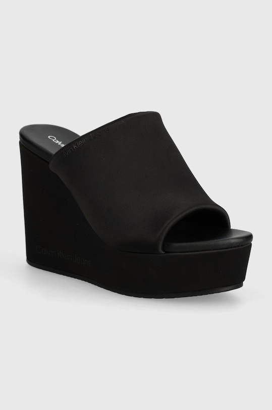 Шльопанці Calvin Klein Jeans WEDGE SANDAL SAT NYL DC понад 8 см чорний YW0YW01359