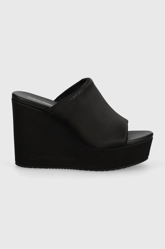 Шльопанці Calvin Klein Jeans WEDGE SANDAL SAT NYL DC YW0YW01359 чорний SS24