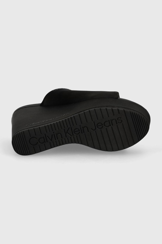 Шльопанці Calvin Klein Jeans WEDGE SANDAL SAT NYL DC YW0YW01359 чорний