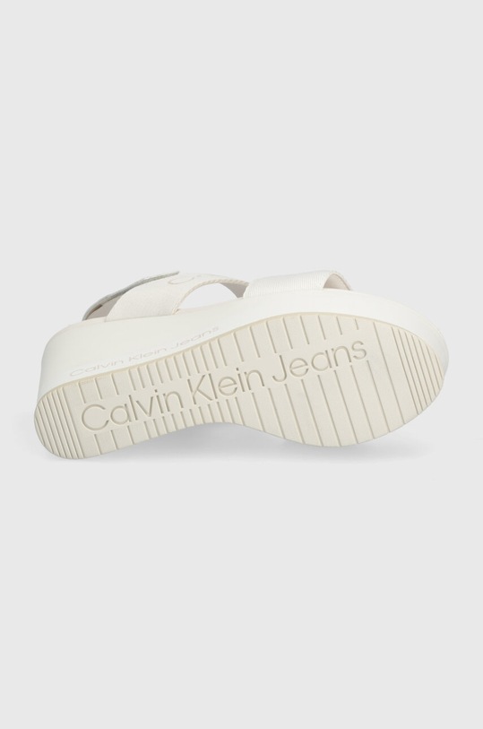 Calvin Klein Jeans sandały WEDGE SANDAL WEBBING IN MR YW0YW01360 biały