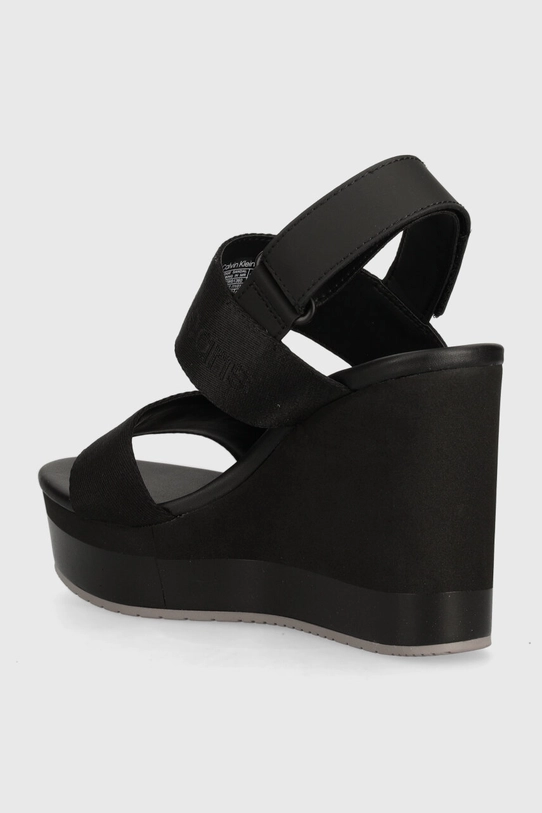 Obuwie Calvin Klein Jeans sandały WEDGE SANDAL WEBBING IN MR YW0YW01360 czarny