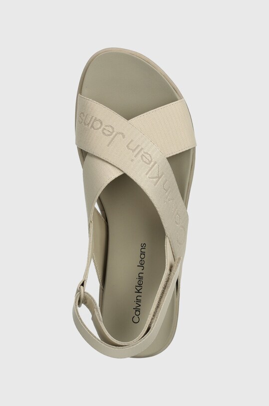 Calvin Klein Jeans sandały FLATFORM SANDAL SLING IN MR beżowy YW0YW01362