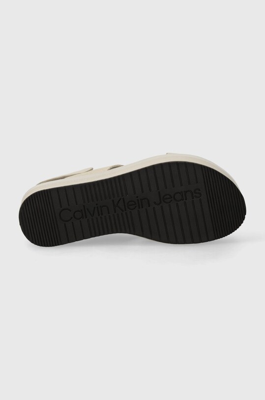 Calvin Klein Jeans sandały FLATFORM SANDAL SLING IN MR YW0YW01362 beżowy