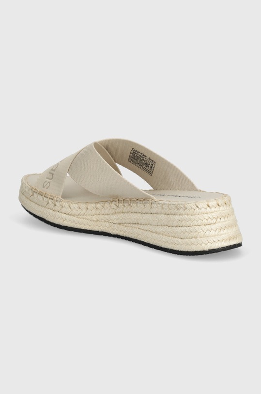 Încălțăminte Calvin Klein Jeans papuci SPORTY WEDGE ROPE SANDAL MR YW0YW01364 bej