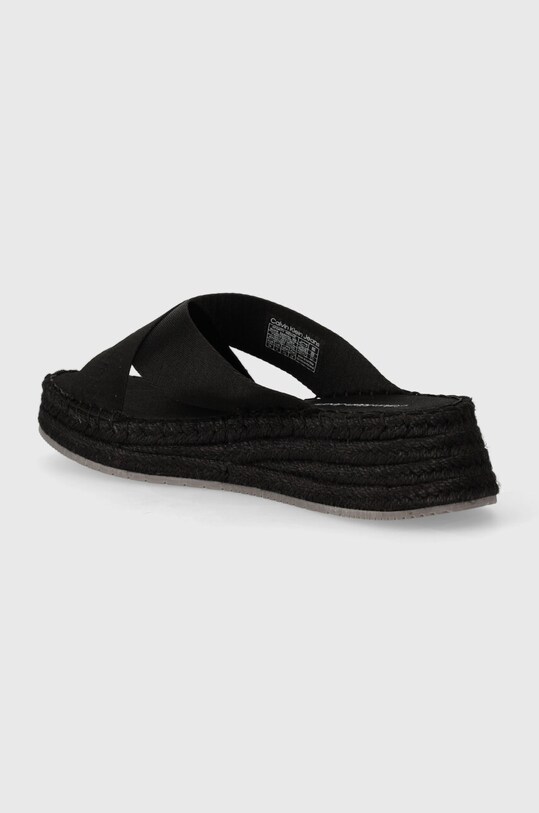 Обувки Чехли Calvin Klein Jeans SPORTY WEDGE ROPE SANDAL MR YW0YW01364 черен