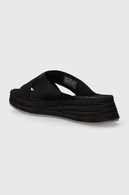 Obuv Šľapky Calvin Klein Jeans SPORTY WEDGE ROPE SANDAL MR YW0YW01364 čierna