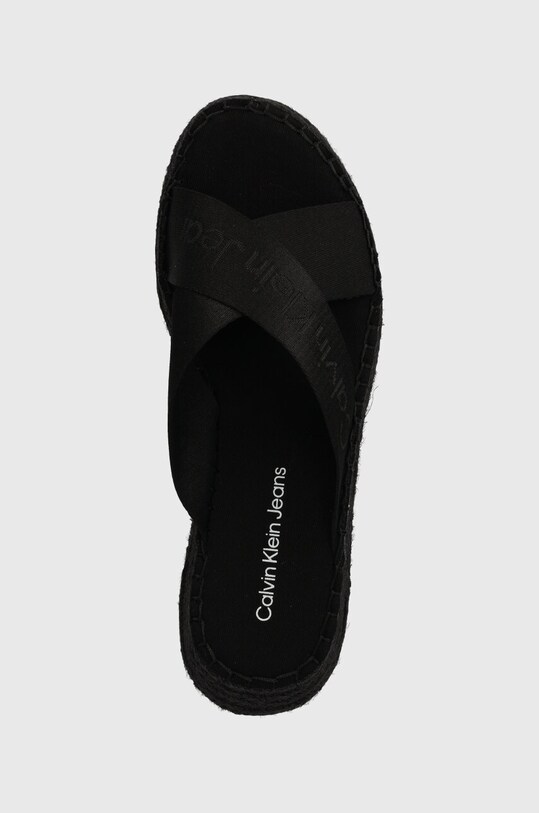 Calvin Klein Jeans klapki SPORTY WEDGE ROPE SANDAL MR czarny YW0YW01364