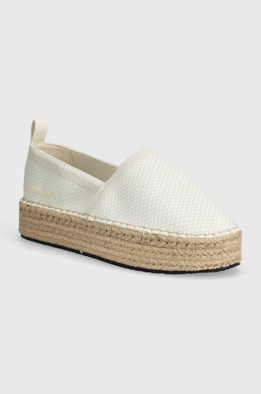 Espadrilky Calvin Klein Jeans PLATFORM ESPADRILLE UC platforma bílá YW0YW01377