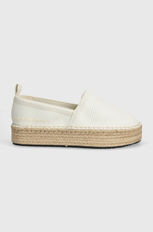 Espadrilky Calvin Klein Jeans PLATFORM ESPADRILLE UC YW0YW01377 bílá SS24