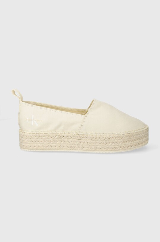 Espadrilky Calvin Klein Jeans PLATFORM ESPADRILLE ML BTW platforma béžová YW0YW01378
