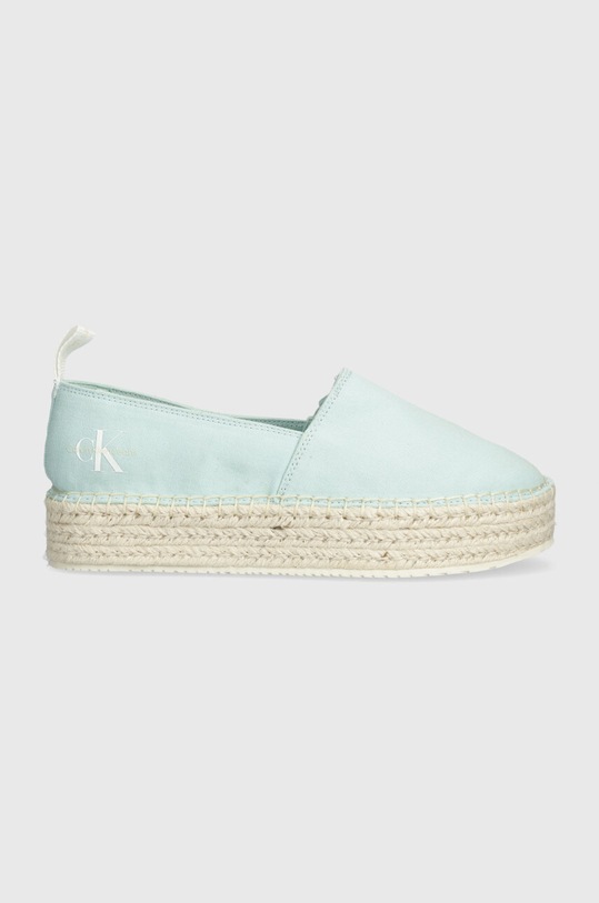 Calvin Klein Jeans espadryle PLATFORM ESPADRILLE ML BTW platforma niebieski YW0YW01378