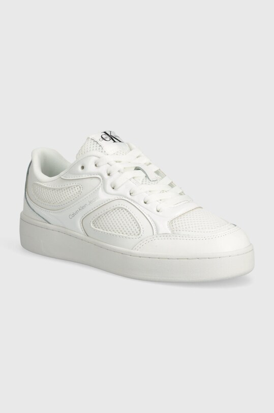Calvin Klein Jeans sneakers BASKET CUPSOLE LOW MIX IN MET sintetic alb YW0YW01387