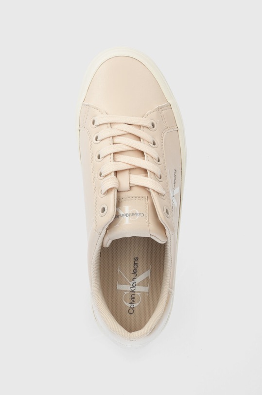 Calvin Klein Jeans sneakersy BOLD VULC FLATF LACE LTH MET różowy YW0YW01393