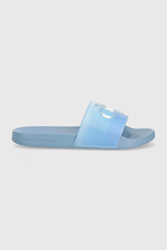 Pantofle Calvin Klein Jeans SLIDE TPU JELLY MG WN YW0YW01402 modrá SS24