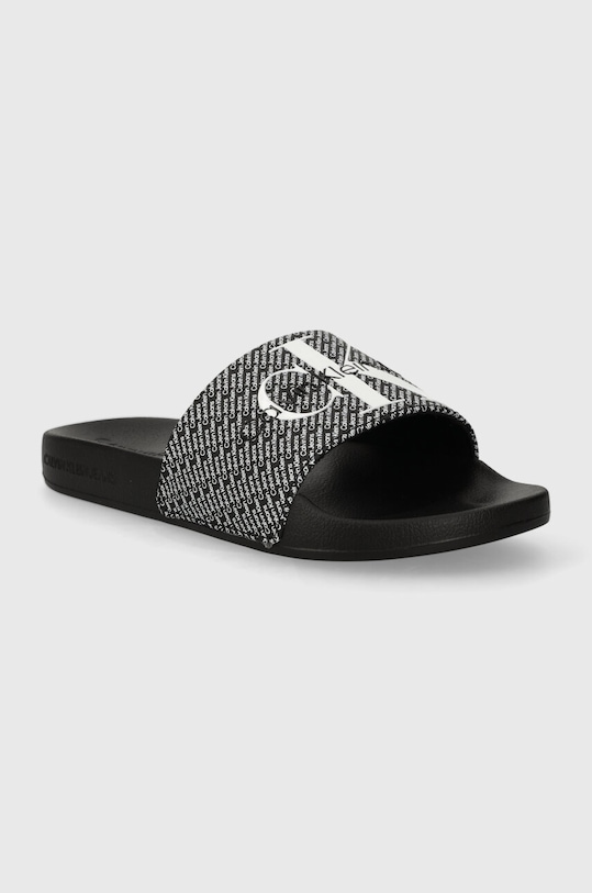 Cipők Calvin Klein Jeans papucs SLIDE AOP WN YW0YW01407 fekete