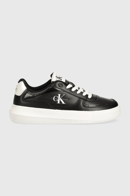 Calvin Klein Jeans sneakersy skórzane CHUNKY CUPSOLE YW0YW01410 czarny SS24