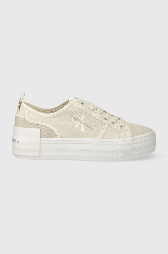 Calvin Klein Jeans tenisówki BOLD VULC FLATF LOW CS ML BTW Planet friendly beżowy YW0YW01412