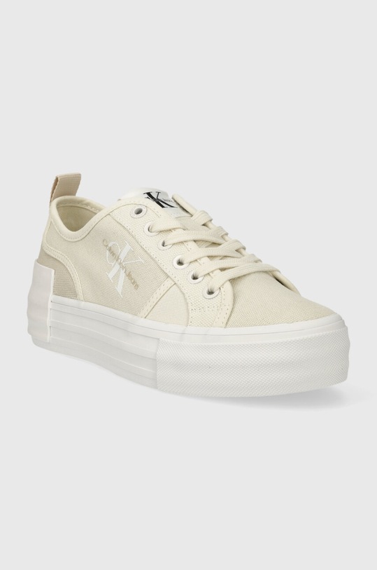 Calvin Klein Jeans tenisówki BOLD VULC FLATF LOW CS ML BTW YW0YW01412 beżowy SS24