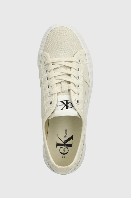 Calvin Klein Jeans tenisówki BOLD VULC FLATF LOW CS ML BTW beżowy YW0YW01412