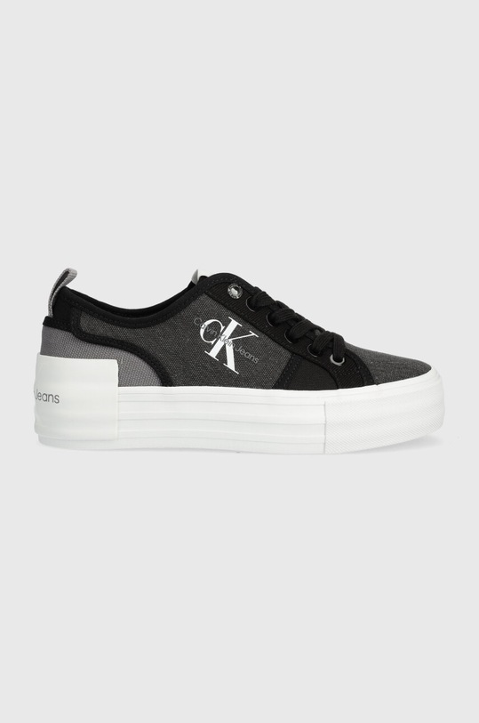 Calvin Klein Jeans tenisówki BOLD VULC FLATF LOW CS ML BTW Planet friendly czarny YW0YW01412