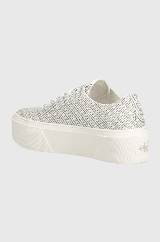 Boty Tenisky Calvin Klein Jeans FLATFORM+ CUPSOLE LOW LACE CS MR YW0YW01420 bílá